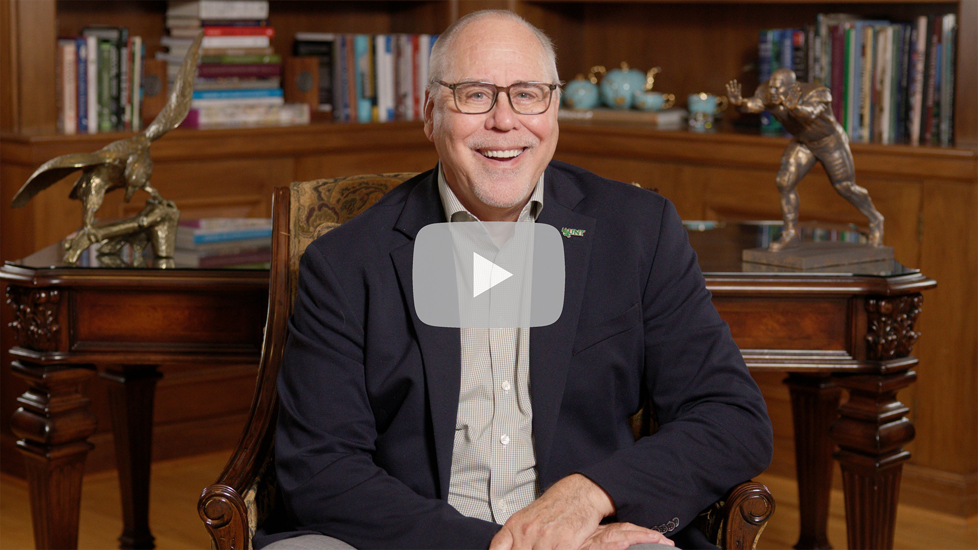 Neal Smatresk in the president's formal office.