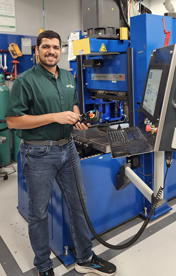 Photo of Anurag in the lab