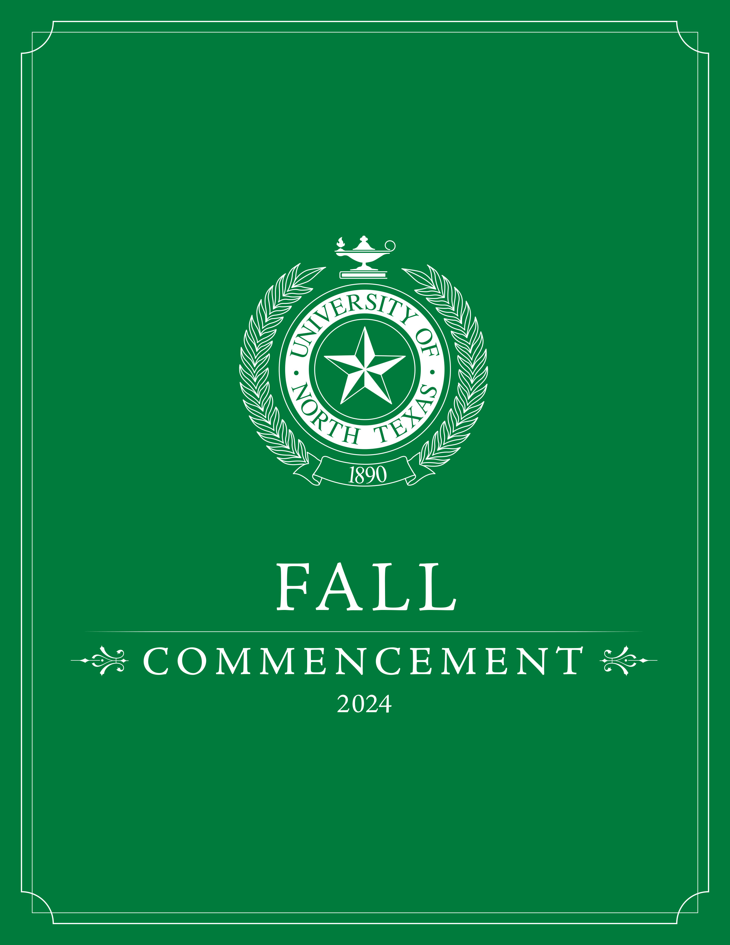 Fall 2024 Commencement program cover