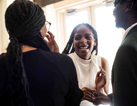 students having fun and laughing 