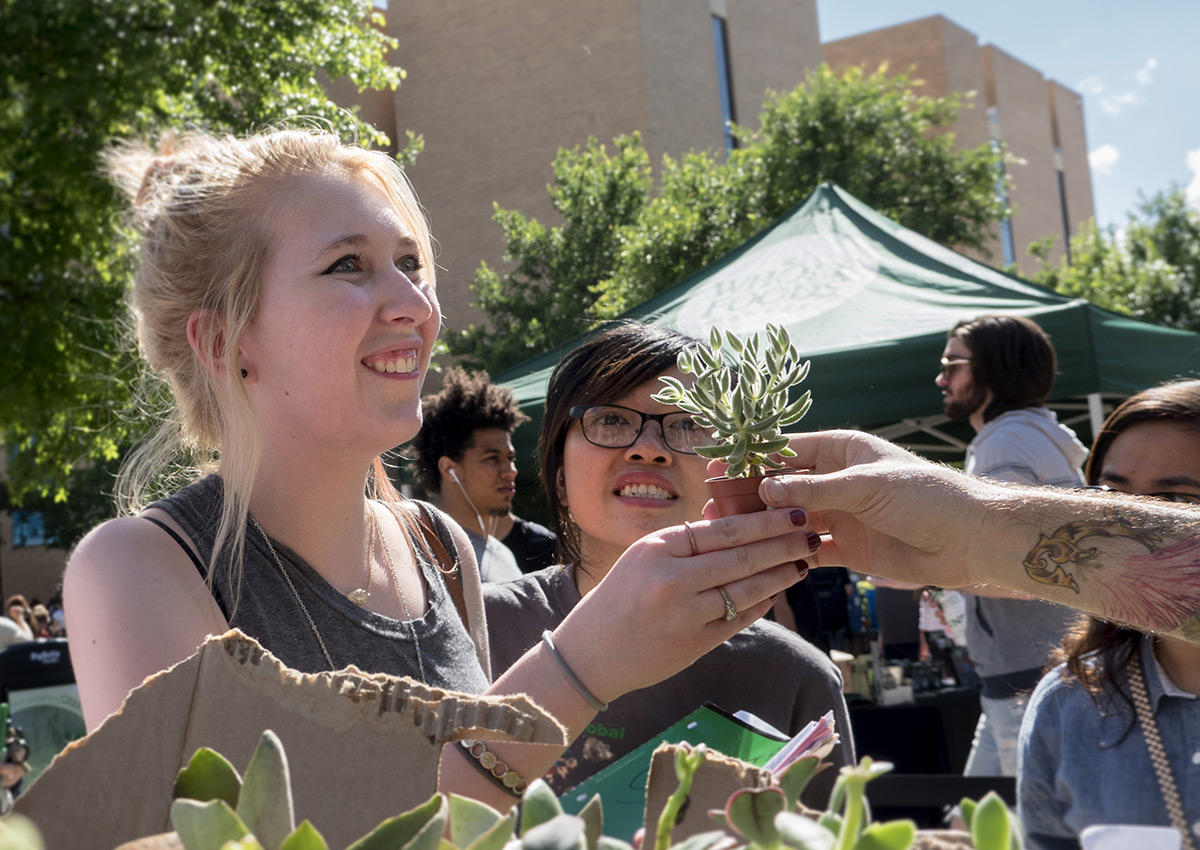 students participating in earth fest